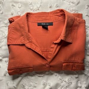 Style and Co Curdoroy Button Down Top